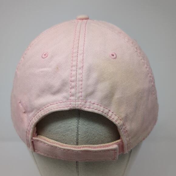 Palm Tree Strapback Baseball Cap Pink One Size Embroidered Cotton Free Authority - Picture 6 of 9